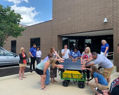 Teachers learning about solar