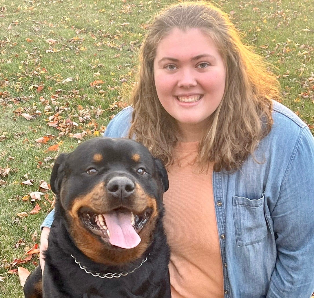 Maddy with dog bean