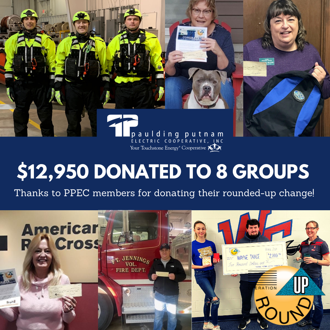 Operation Round Up recipients from the first quarter of 2021