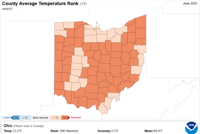 Ohio Map of weather